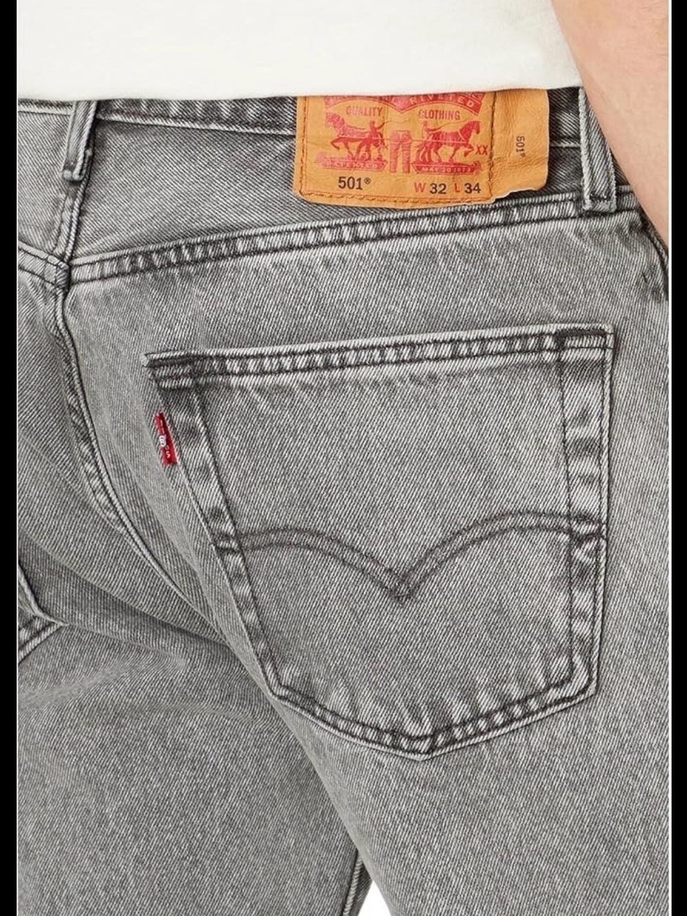 501 Levi's Grey Straight-Leg Men's Jeans